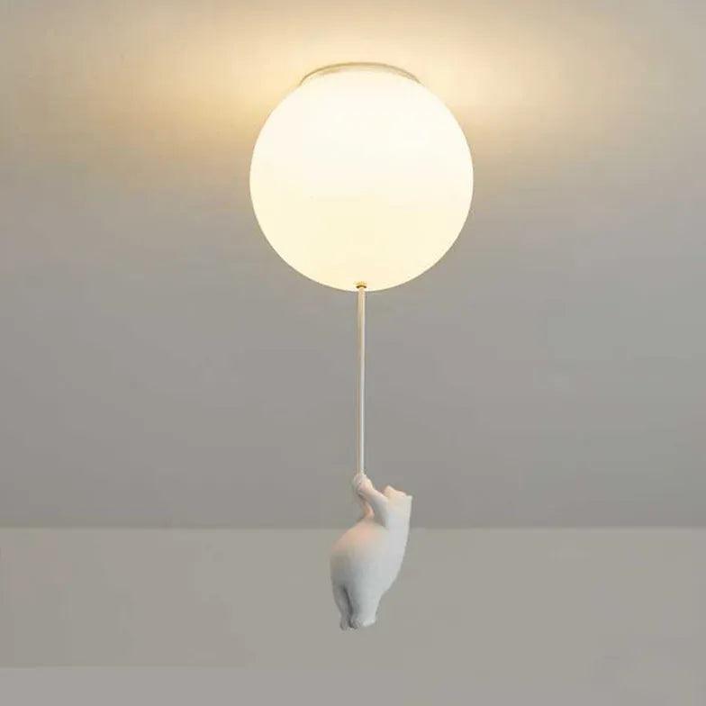 Cloud Bear Bedroom White Flush Ceiling Lights - Clowas