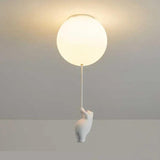 Cloud Bear Bedroom White Flush Ceiling Lights - Clowas