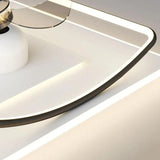 Color-Block Double Layer Ceiling Fan with Light - Clowas