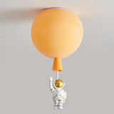 Balloon Astronaut Ceiling Light for Children, Anti Glare