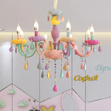 Colorful Cartoon Style Candle Holder Bedroom Chandelier - Clowas