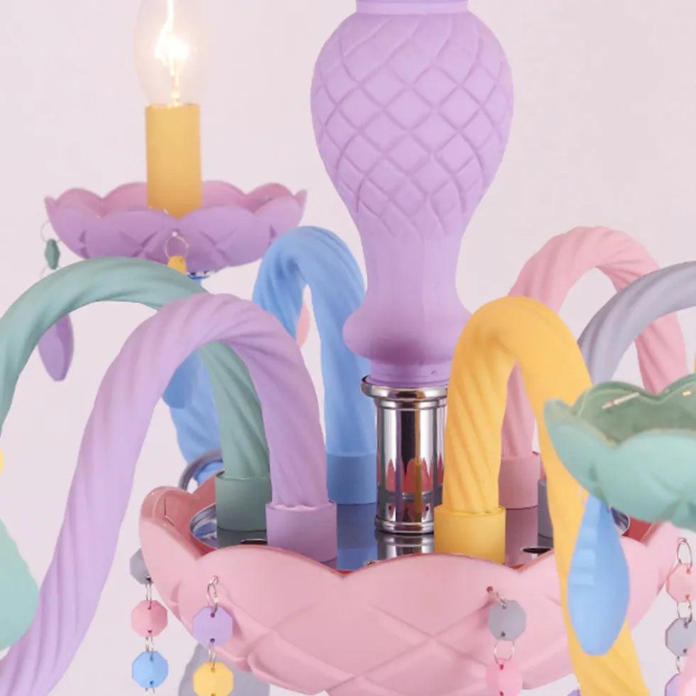 Colorful Cartoon Style Candle Holder Bedroom Chandelier - Clowas