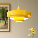 Bauhaus Cake Pendant Light Metal with Dimmable LED for Dining Rooms