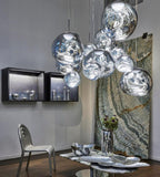 Modern Acrylic Lava Pendant Light Over Dining Table