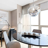 Modern Acrylic Lava Pendant Light Over Dining Table