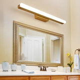 Concise Wooden Modern Bathroom Mirror Lights - Clowas