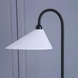 Modern Arched Steel Pipe Fabric Floor Lamp Stylish
