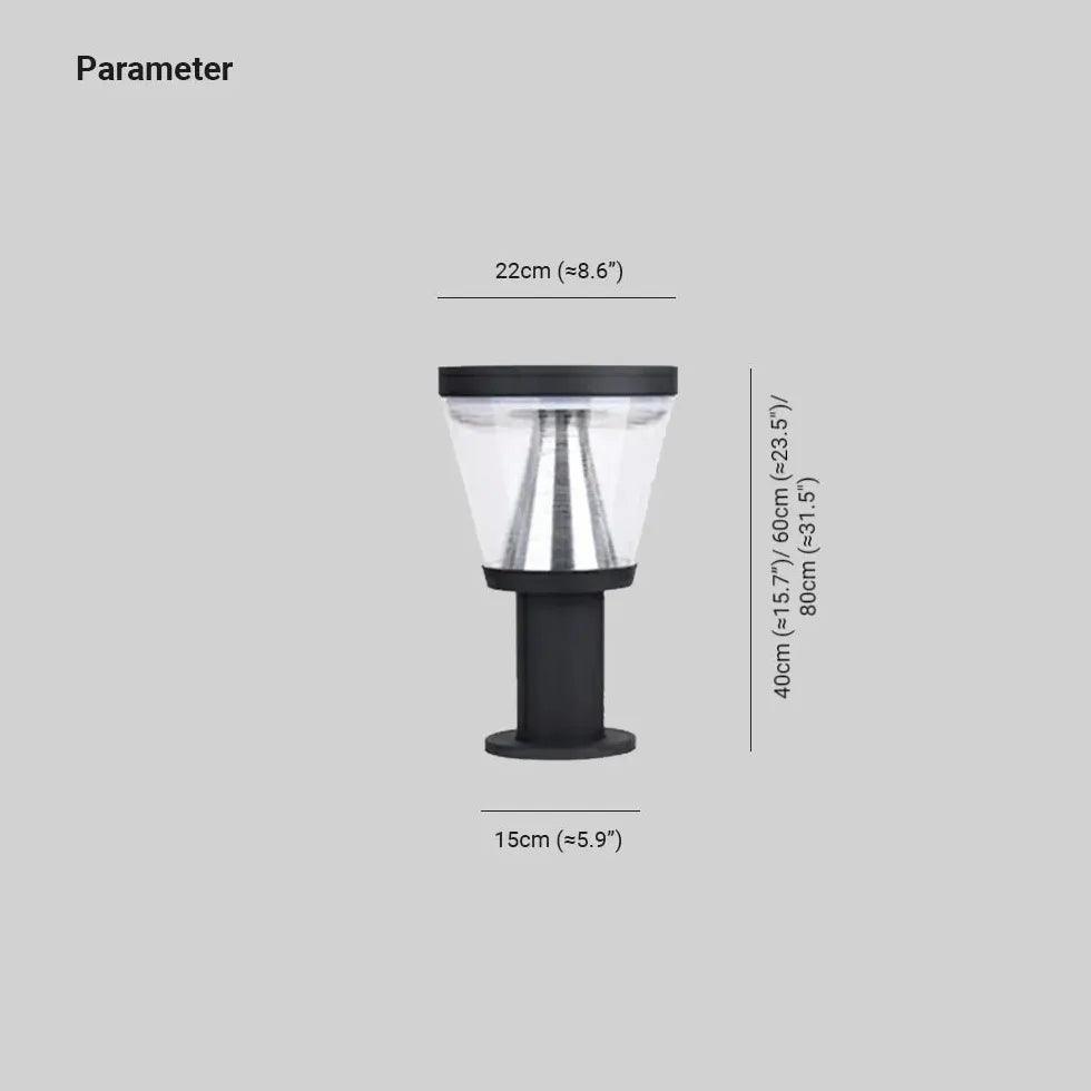 Cone Shade Solar Bollard Lights - Clowas