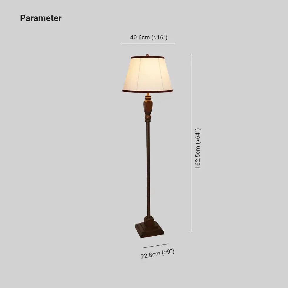 Cone-Shaped Fabric Traditional Style Floor Lamp - Clowas