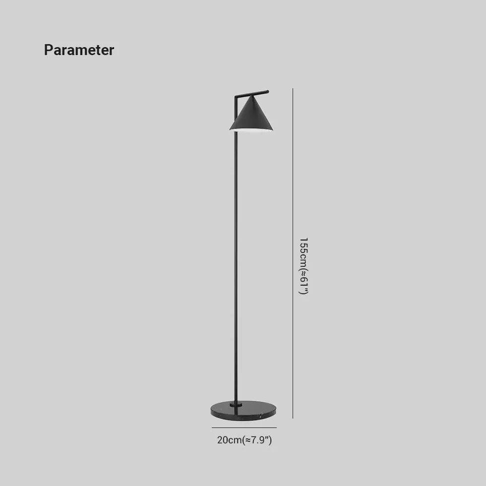 Cone-Shaped Metal Minimalist Floor Lamp - Clowas