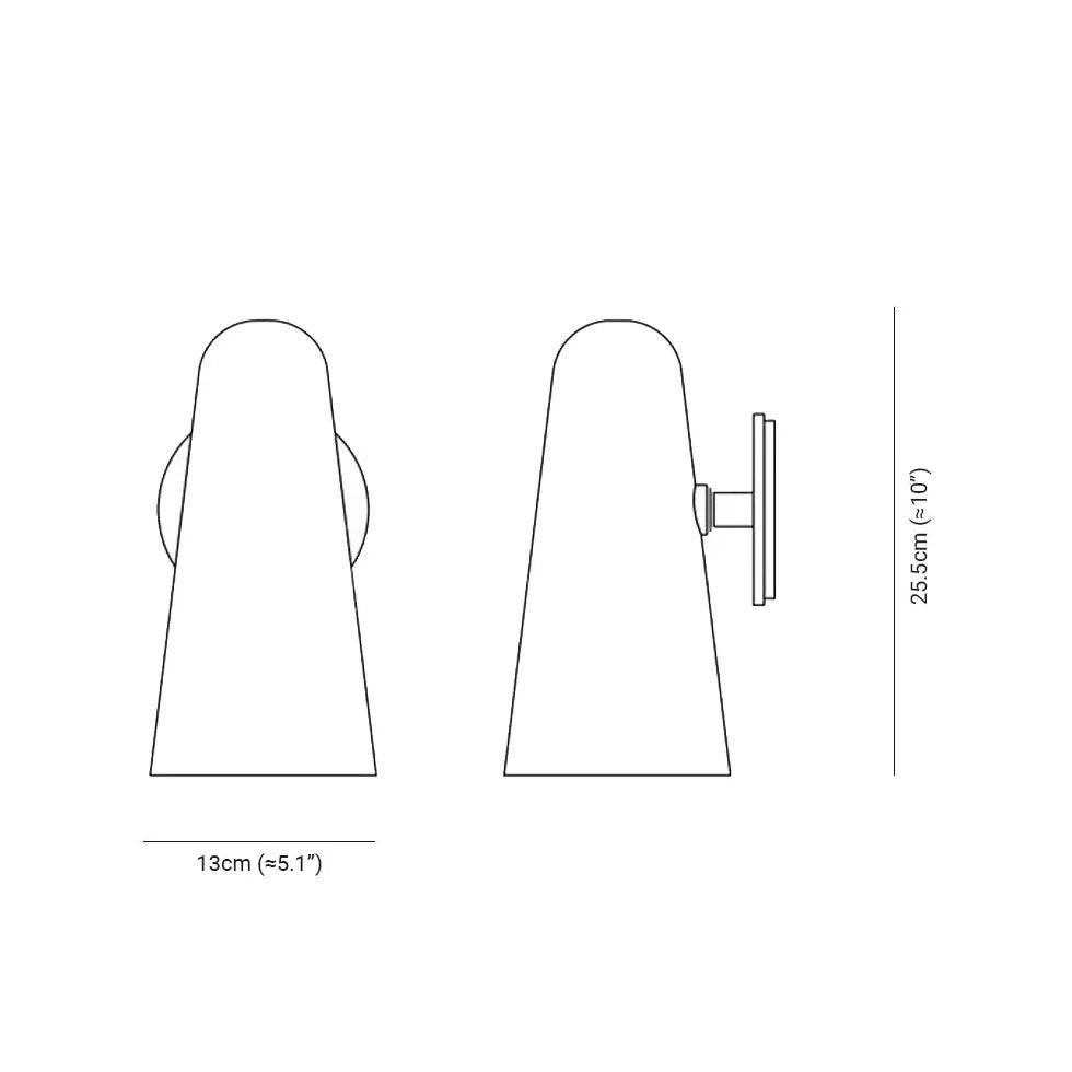 Cone Transparent Glass Modern Wall Lights - Clowas