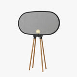 Black Round Lampshade Four-Legged Floor Lamp - Clowas