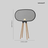Black Round Lampshade Four-Legged Floor Lamp - Clowas
