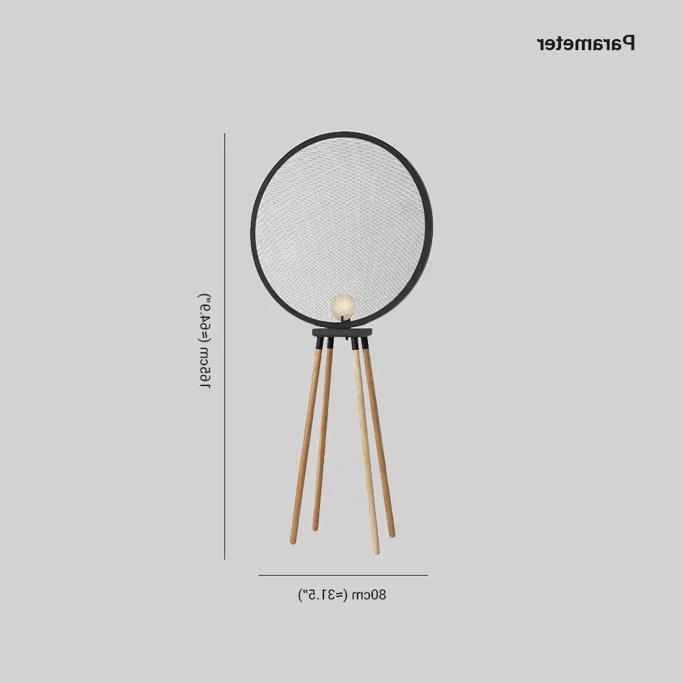 Black Round Lampshade Four-Legged Floor Lamp - Clowas