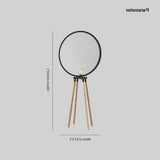 Black Round Lampshade Four-Legged Floor Lamp - Clowas