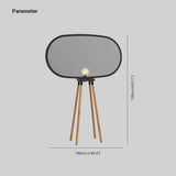 Black Round Lampshade Four-Legged Floor Lamp - Clowas