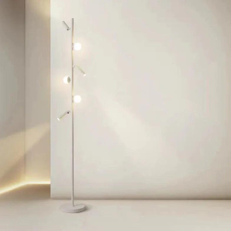 Multi-Head Black Slim Floor Lamp - Clowas