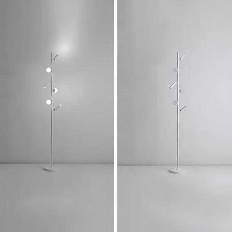 Multi-Head Black Slim Floor Lamp - Clowas