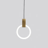 Geometric Frame Gold LED Bedroom Pendant Light - Clowas