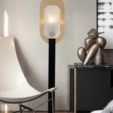 Rectangular Rounded Corner Marble Floor Lamp - Clowas