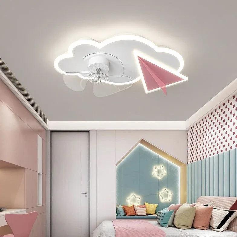 Cotton Plane Modern Ceiling Fan With Light - Clowas