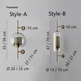 Modern Glass LED Wall Light for Bedside, Anti-Glare