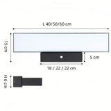 Rectangular Outdoor Wall Light IP65 Motion Sensor Black for Porch