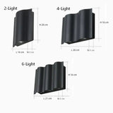 Modern Outdoor Up and Down Wall Light Aluminum Black for Exterior Wall, IP65
