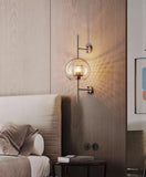 Glass LED Wall Light Low Blue Modern Design for Bedside