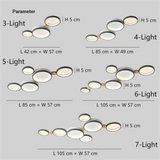 Nordic Flush Ceiling Light Metal Dimmable for Living Room