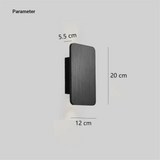 Minimalist Square Wall Light Fixture Metal for Bedroom, Anti-Glare