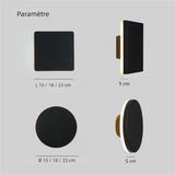 Modern Outdoor Flat Wall Light Metal for Porch, IP65
