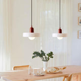 Nordic Cream Stained Glass Pendant Lighting for Dining Room
