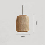 Wabi Sabi Rattan Pendant Ceiling Light for Dining Room
