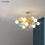 Nordic Branch Glass Colourful Bubble Ceiling Light