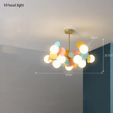 Nordic Branch Glass Colourful Bubble Ceiling Light