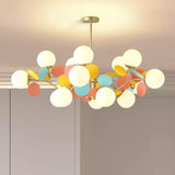 Nordic Branch Glass Colourful Bubble Ceiling Light