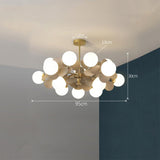 Nordic Branch Glass Colourful Bubble Ceiling Light