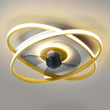 Cross Oval Design LED Modern Ceiling Fan Light - Clowas