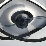 Cross Oval Design LED Modern Ceiling Fan Light - Clowas