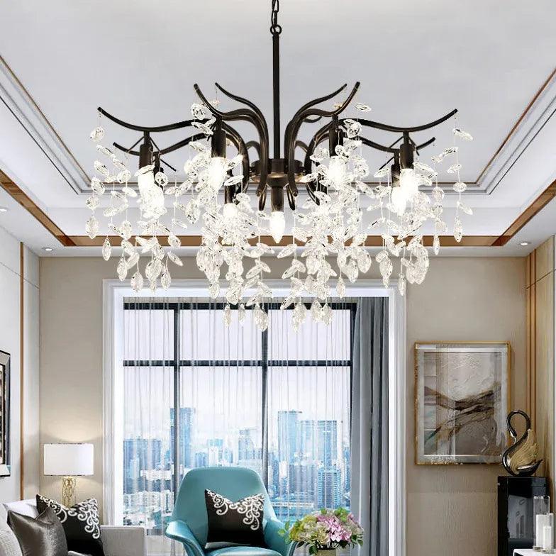 Crystal Leaves Multi-Light Vintage Luxury Chandelier - Clowas