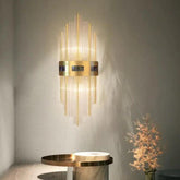 Luxury Crystal Pipe Gold Wall Lights - Clowas