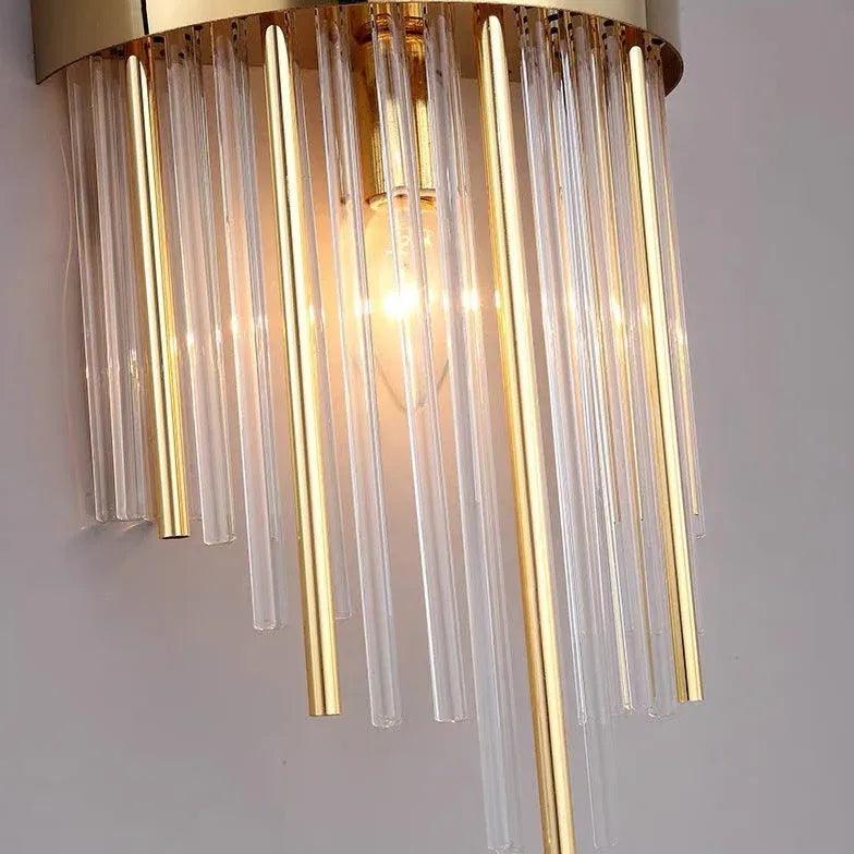 Luxury Crystal Pipe Gold Wall Lights - Clowas
