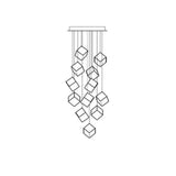 Cube Multi-Light Living Room Pendant Light - Clowas