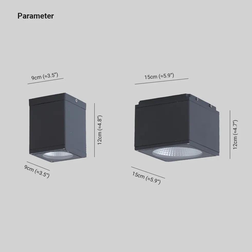 Cubic Linear Array Black Flush Ceiling Lights - Clowas
