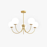 Curved and Branched Bedroom Gold Chandelier - Clowas