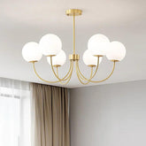 Curved and Branched Bedroom Gold Chandelier - Clowas