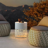 Patio Floor Lamps Carved Hollow With Table