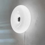 Mid Century Donut Glass Table Lamp Low Blue LED for Bedside