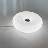 Mid Century Donut Table Lamp Glass with Low Blue LED for Bedside